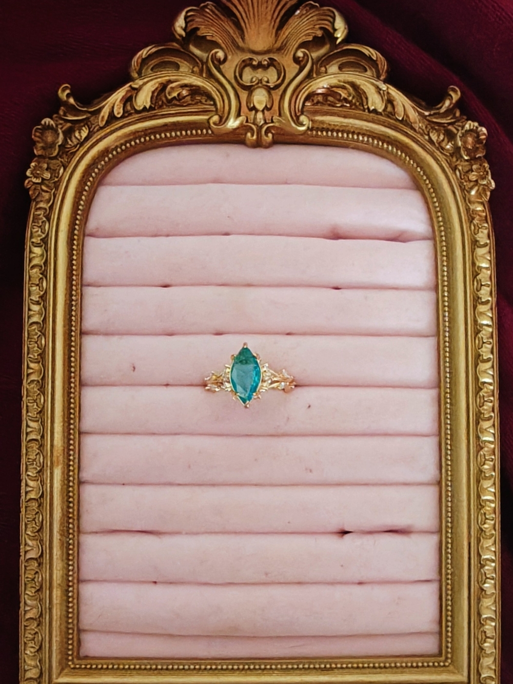 Gold Ring with Marquise Gemstone